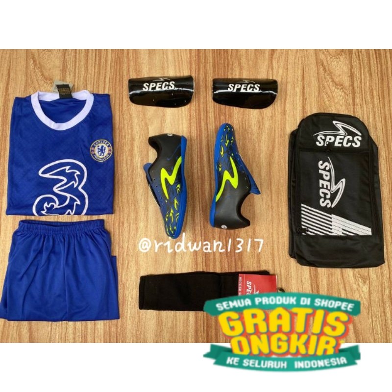 SEPATU FUTSAL KOMPLIT SPECS LIGHTSPEED ANAK SIZE 33-37/ keren cool