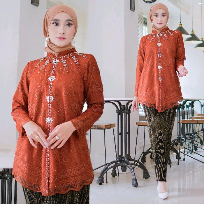 Setelan Kebaya Encim Free Hijab | Kebaya Encim Payet | Kebaya Wisuda | Set Kebaya Pernikahan | Kebay