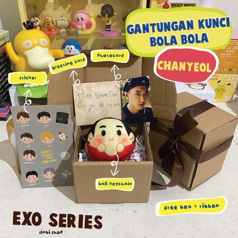 Hampers Gantungan Boneka Exo Bola Bola Suho Baekhyun Chanyeol Sehun Do Chen Kai Xiumin
