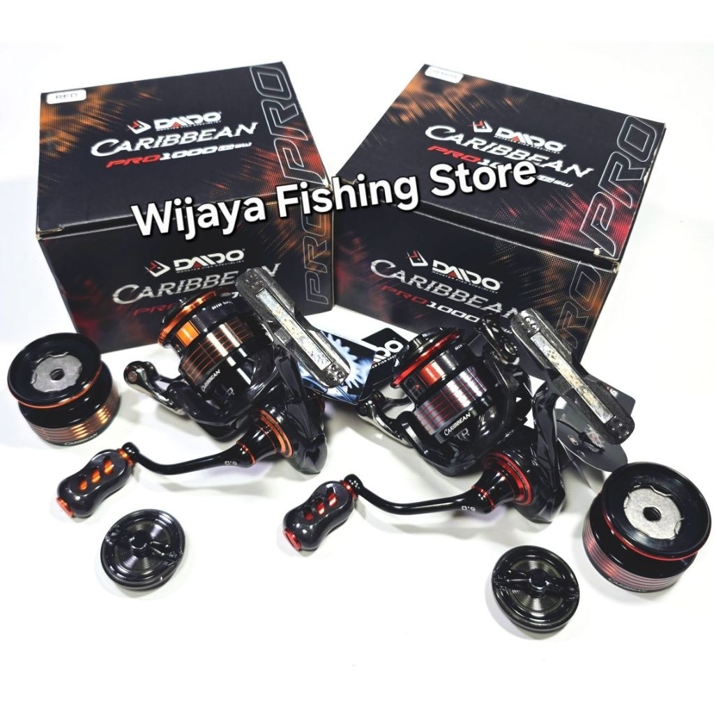 Reel Pancing UL Daido Caribbean Biasa atau Pro 1000 2000 3000 HS DOBLE SPOOL POWER HANDLE