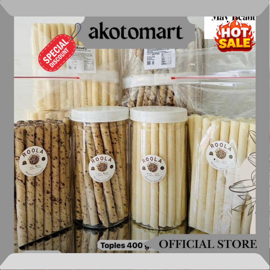 ASTOR ROOLA ROLA ROLLA Chocolate Vanilla Cappucino Kemasan Ekonomis Toples Pouch Thinwall Coklat Cok
