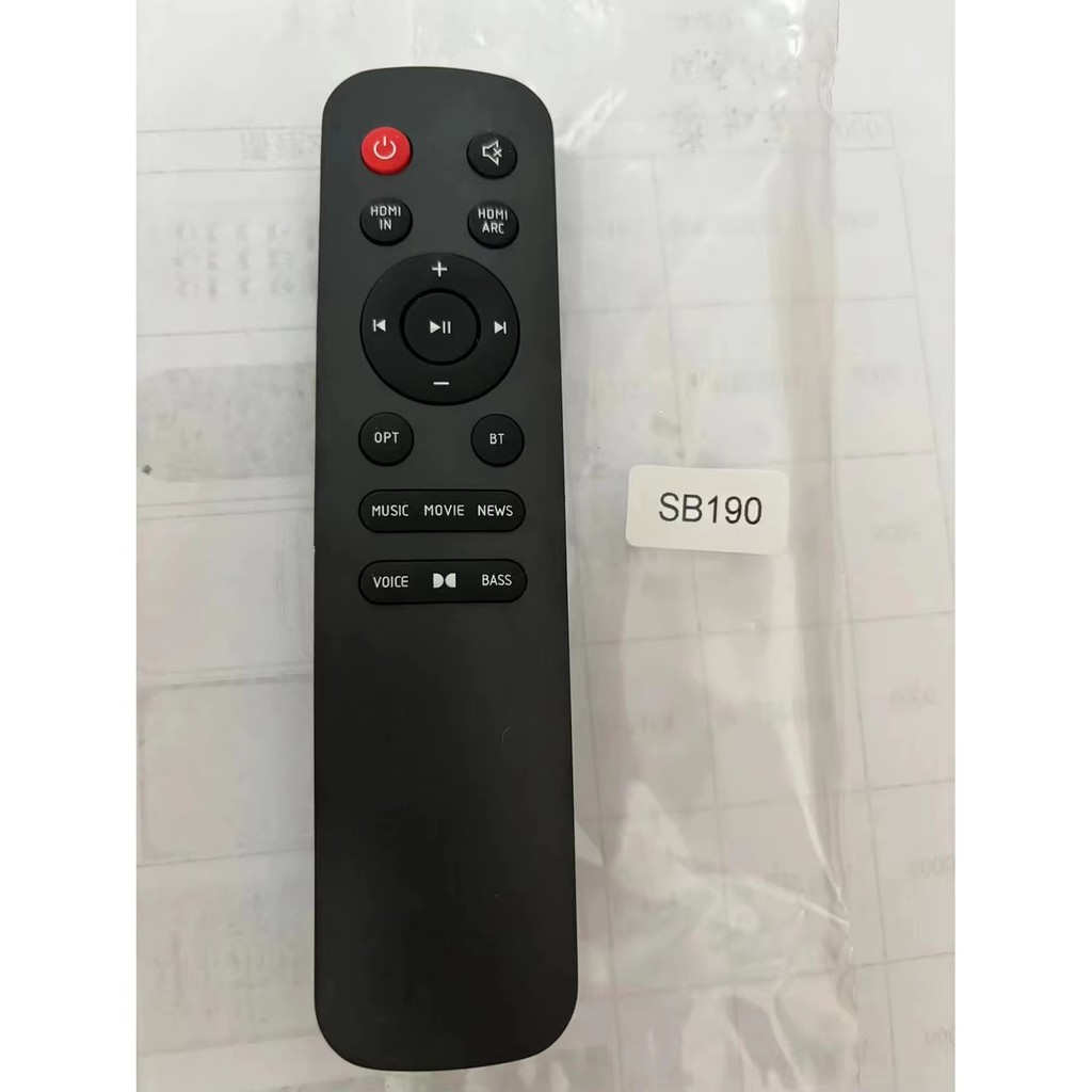 New Remote Control for JBL Cinema SB190 2.1 Channel 380W Sound Bar SB120 SB160 SB170 KTV350 STV550