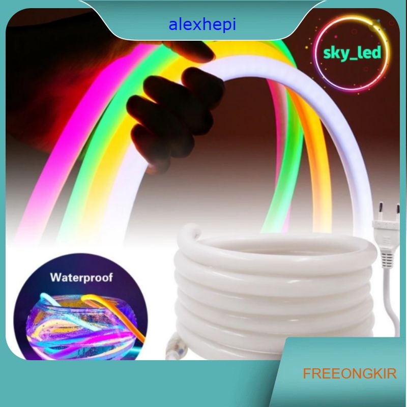 LAMPU STRIP LED NEON FLEXIBLE 360 BULAT NEON STRIP UNTUK RUMAH LUAR /NEON FLEX (360derajat)