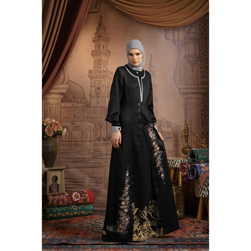 Tuneeca Gamis Lebaran Couple Hitam Fariha - T-0226009