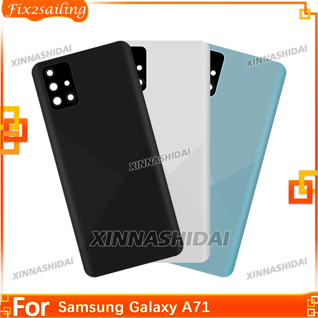 New For Samsung Galaxy A71 Battery Back Cover Door Rear Housing For Samsung A71 Repair Parts Camera 