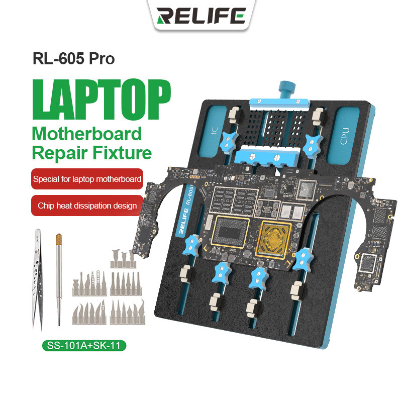 RELIFE RL-605 Pro Universal Chip Slot Motherboard Fixture Laptop IC Chip CPU  Motherboard Jig Board 