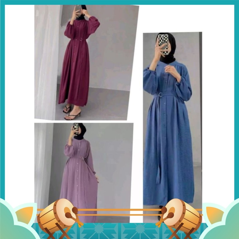 Baju Lebaran Murah / LOCA dress//gamis remaja Korea style/gamis tanggung gamis remaja dewasa,saiz ,M
