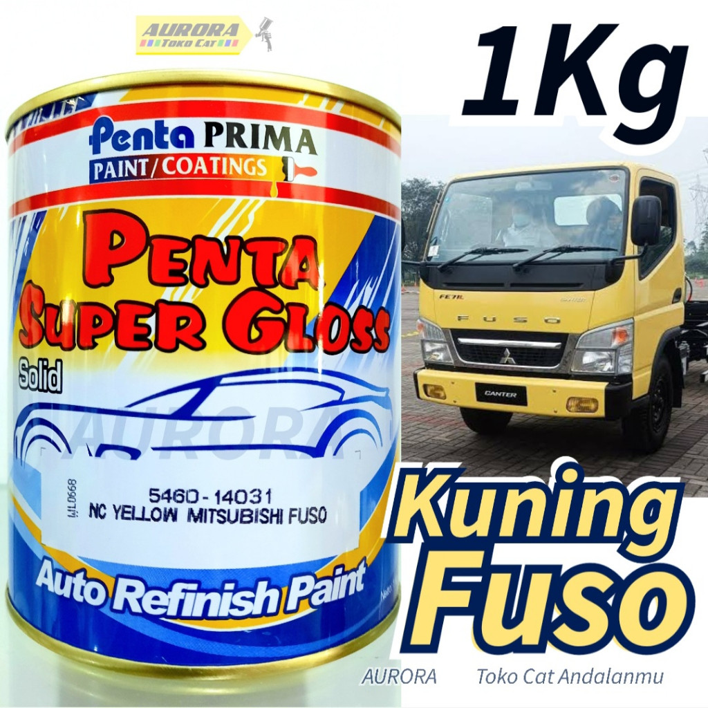 (SPACE  CO) Cat Kuning Truck 1Kilo Penta Super Gloss Yellow Mitsubishi Fuso Truk Trek Canter