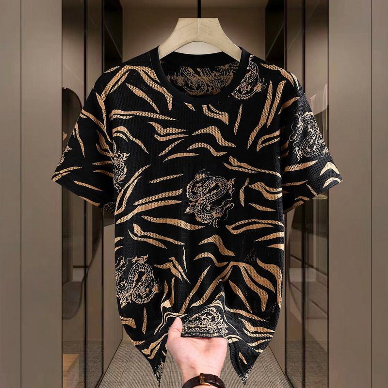 Atasan kaos keren pria lengan pendek sutra es