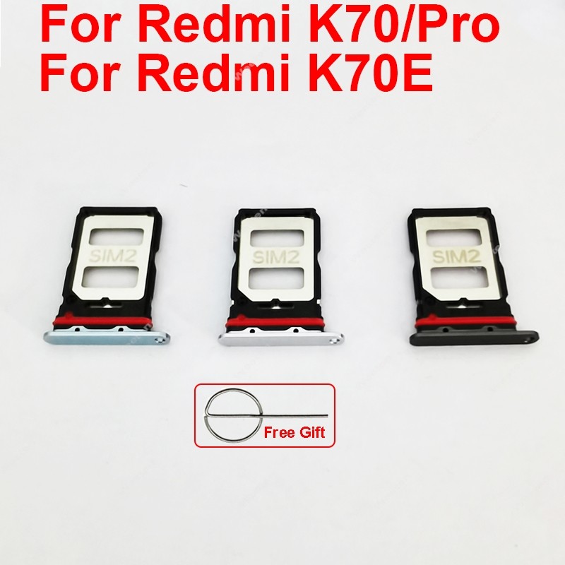 SIM Card Slot Sim Card Reader Adapter Holder For Xiaomi Redmi K70 K70E Pro Sim Card Tray Replacement