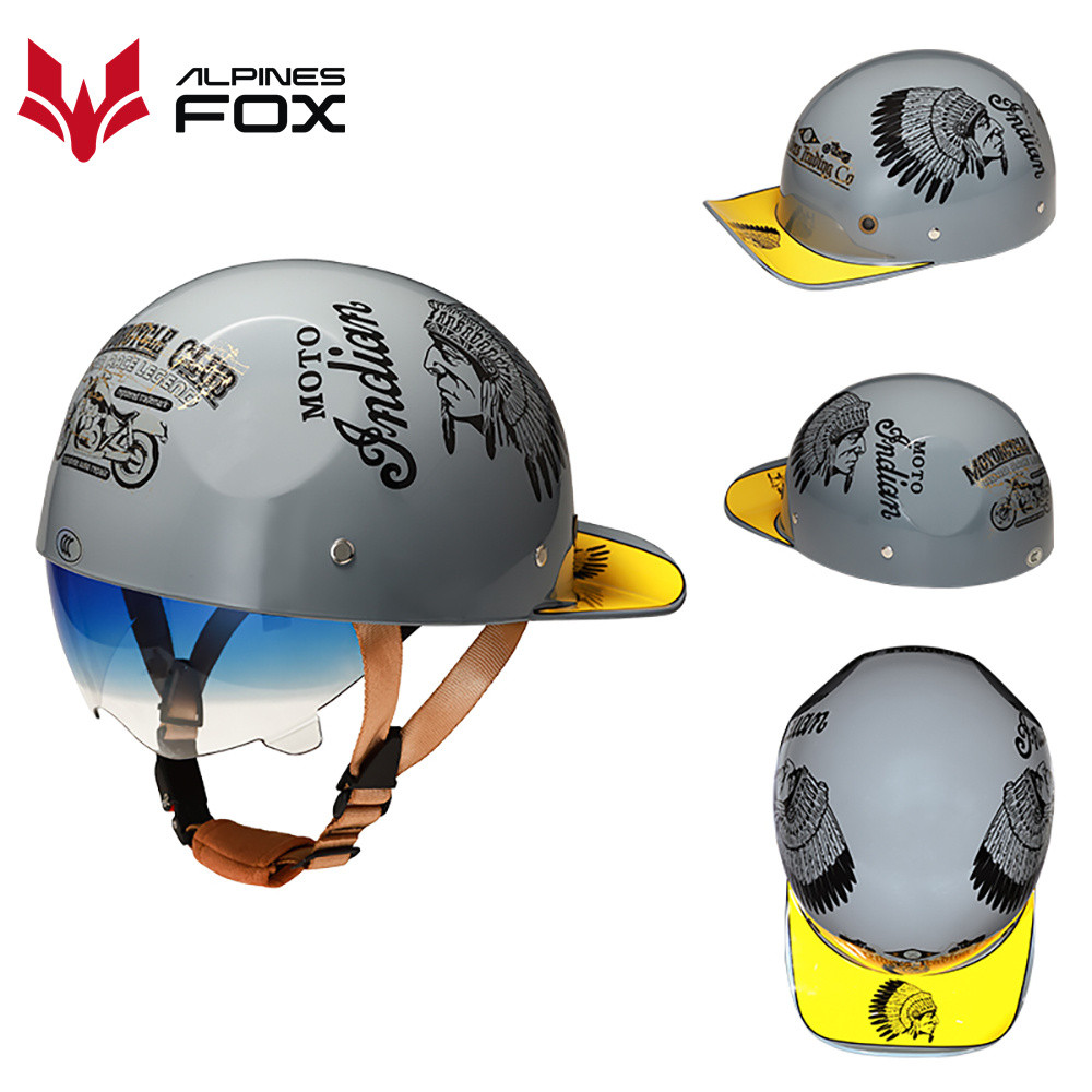 Retro Scooter Half Helmet Motorbike Baseball Cap Safety for Harley Vintage Electric Cycling Motorcyc