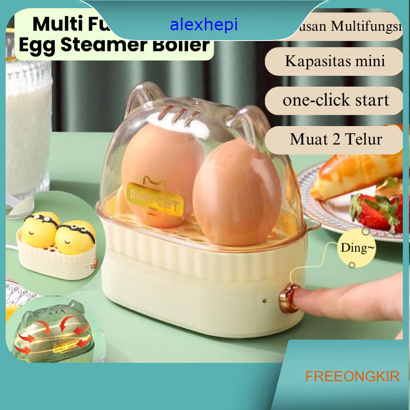 BOILER Steamer Telur Kukus Boiler Mini Electric Egg Cooker Alat Rebus Telur Listrik Otomatis