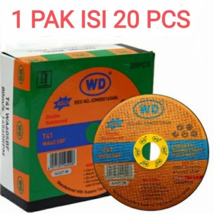Mata Gerinda Gurinda Potong Besi 4 inch Batu gerinda Potong 1 Pak - WD ISI 20