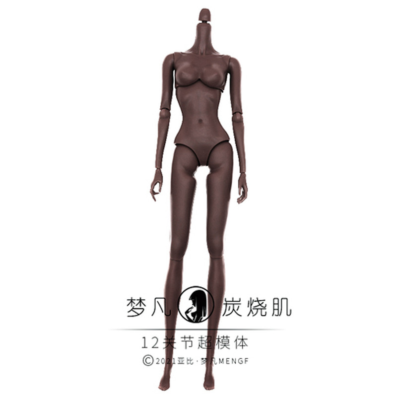 1/6 Super Model 12 Joints Movable Doll Fr Replacement Body Original Body for White Beige African Bla