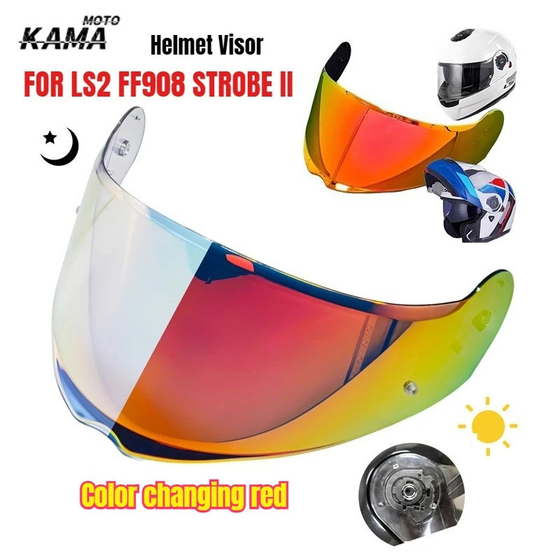 New Arrival for LS2 FF908 STROBE II Helmet Anti-UV Color anging Lens, Motorcycle Helmet Visor Para M
