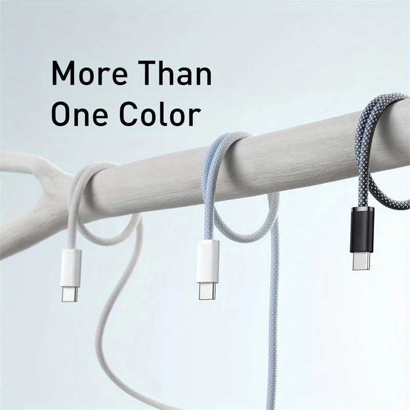 1m/1.5m/2m Durable Bold Braided 66W USB C To Type C Fast arging Cable for IPhone 16/15/15 Pro/15 Pro