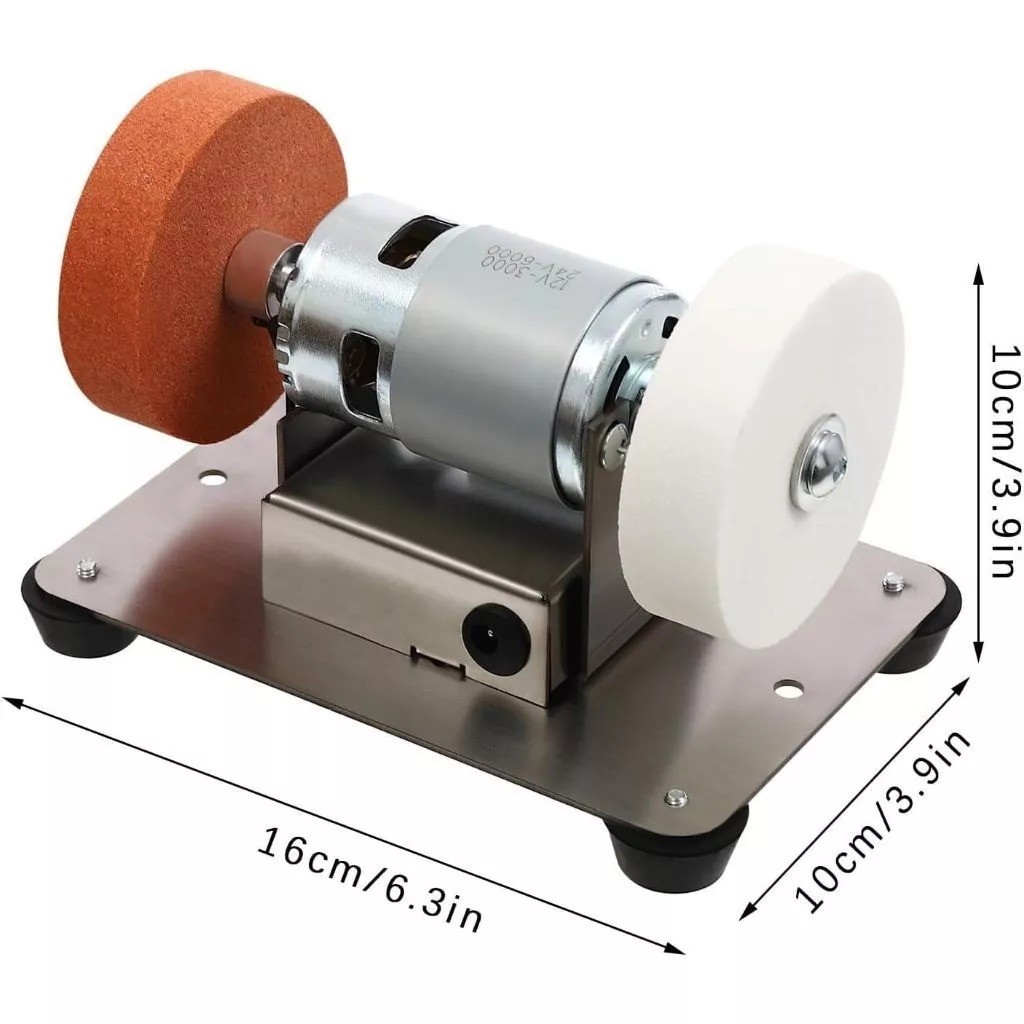 Mesin Gerinda Mini Variabel Speed + 2 Batu Asah | Motor Gerinda Duduk Mini Serbaguna