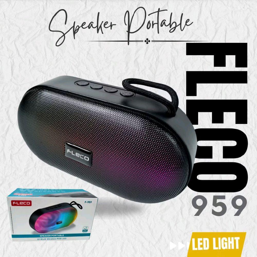 Fleco F 959 Speaker Portable Bluetooth Wireless 10 Watt Led Light Play Rgb Speaker Mini Fleco F959