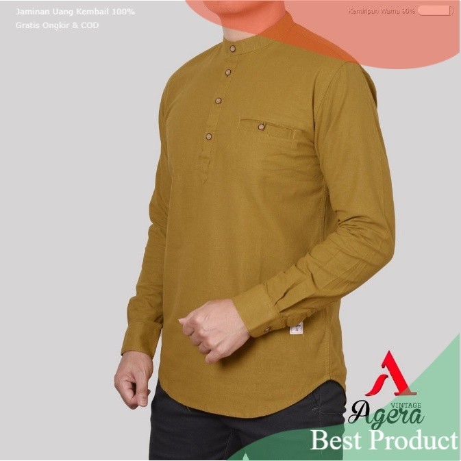 KOKO LENGAN PANJANG AGERA/SAJUAK/ KOKO MUSLIM/ BAJU KOKO/ KEMEJA KOKO/ KERAH SANGHAI/ FASHION MUSLIM