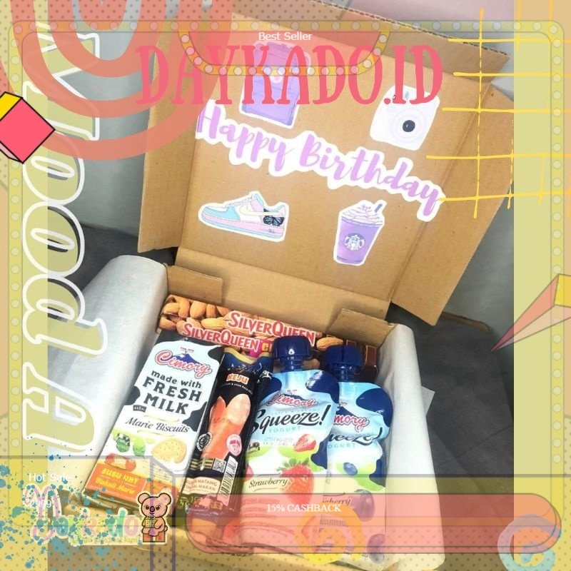 hampers box giftbox bok kado cowok cewek ulang tahun ultah wisuda nikah tunangan ennagement kopi cim