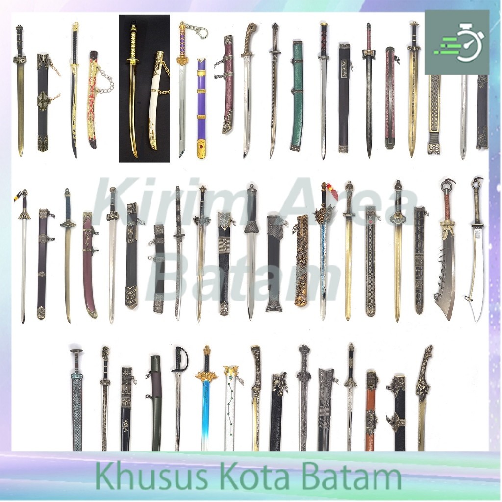 Pajangan 22 cm pedang tradisional cina qin shi huang sword