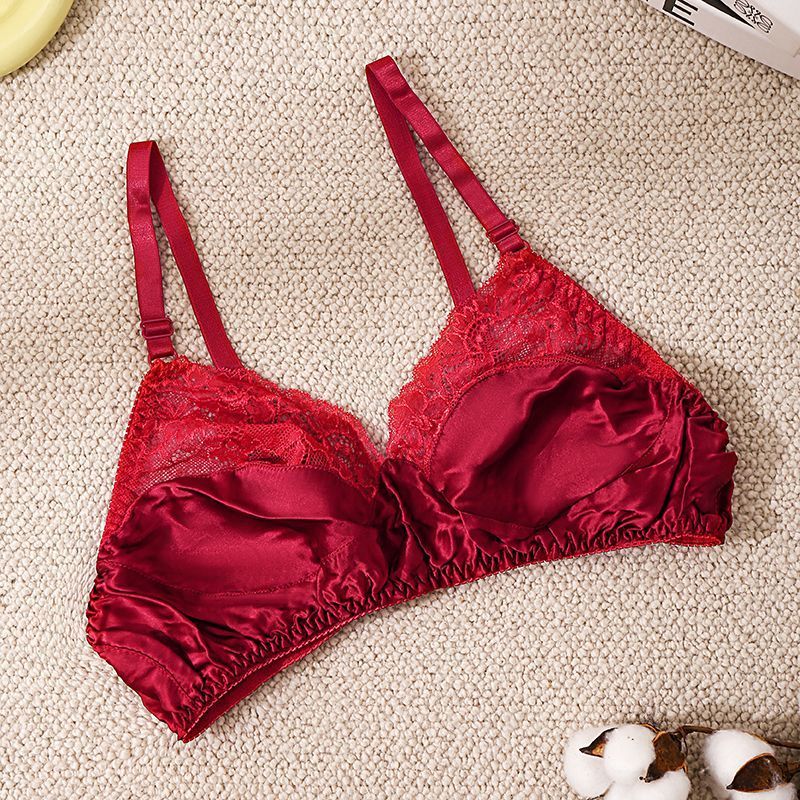 [Miss Lace] Bra tipis sutra murbei, bra sutra, bebas spons, pakaian dalam tanpa jejak, bra payudara