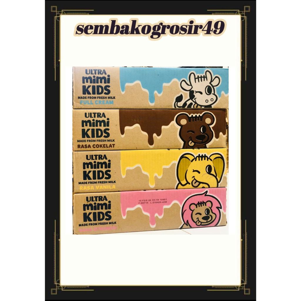 SUG Ultra Mimi Kids Susu UHT 125ml 1 Karton isi 40pcs (1dos)/INDOMILK KIDS 115ml (1 DUS)UHT