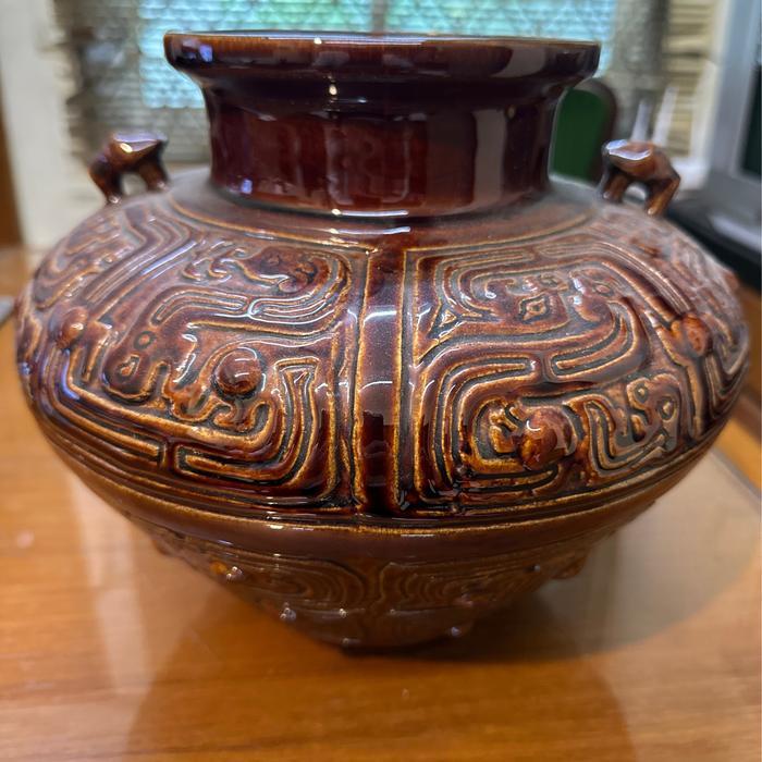 Guci keramik China antik  tinggi 21cm PASSS