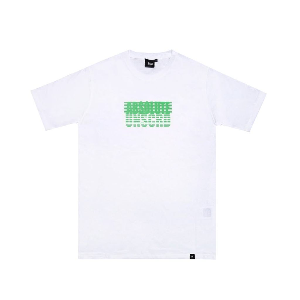 308 ABSLTUNSCRD - T-SHIRT ABSOLUTE TAG GREEN LOGO - WHITE