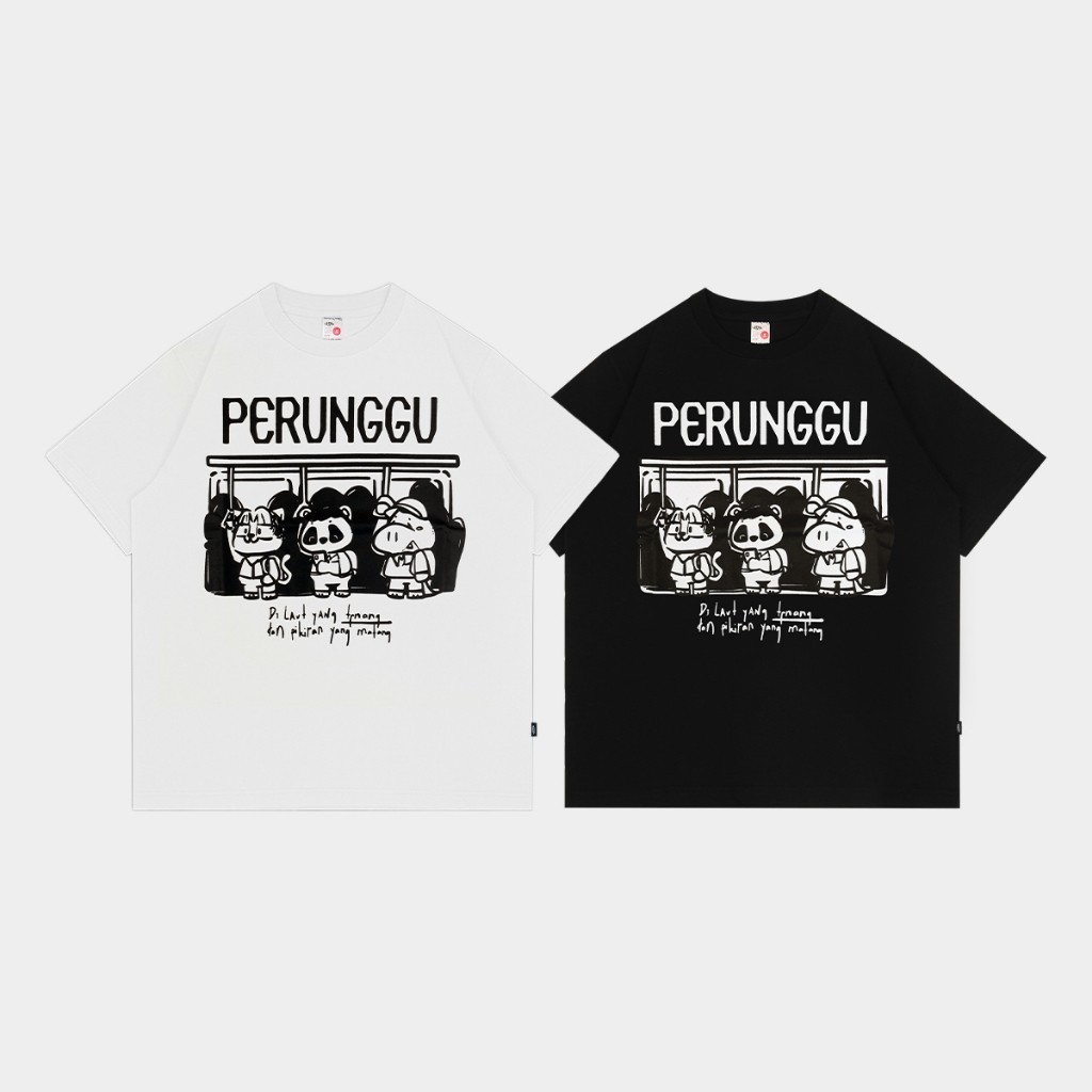 CRSL X Perunggu Halt Tees White and Black I Collab Merch Band I Reguler Fit I Unisex Kaos Unisex