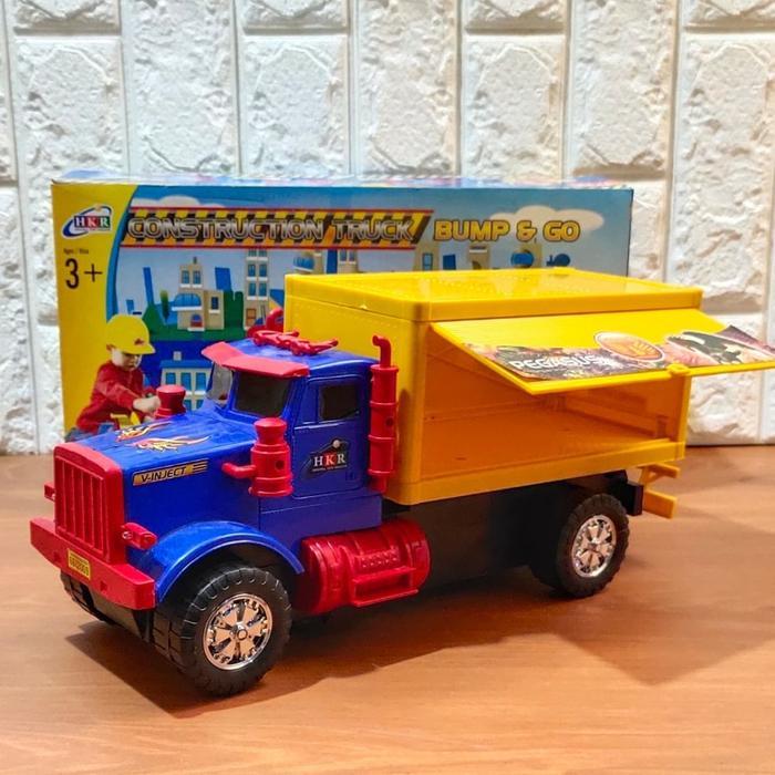 Mainan Truk Box Muatan Bump Go Lampu Suara