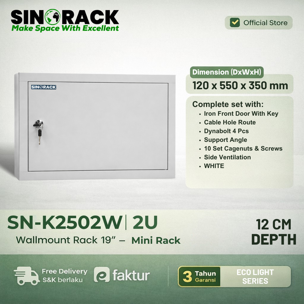 Rak Server 2U , Rack Mount 2U Sinorack Wall Mount