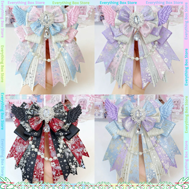 Angel Wings Double Layer Butterfly Knot Pin Handmade DIY Itabag Pent Supporting Fan Ribbon Itabag Ac