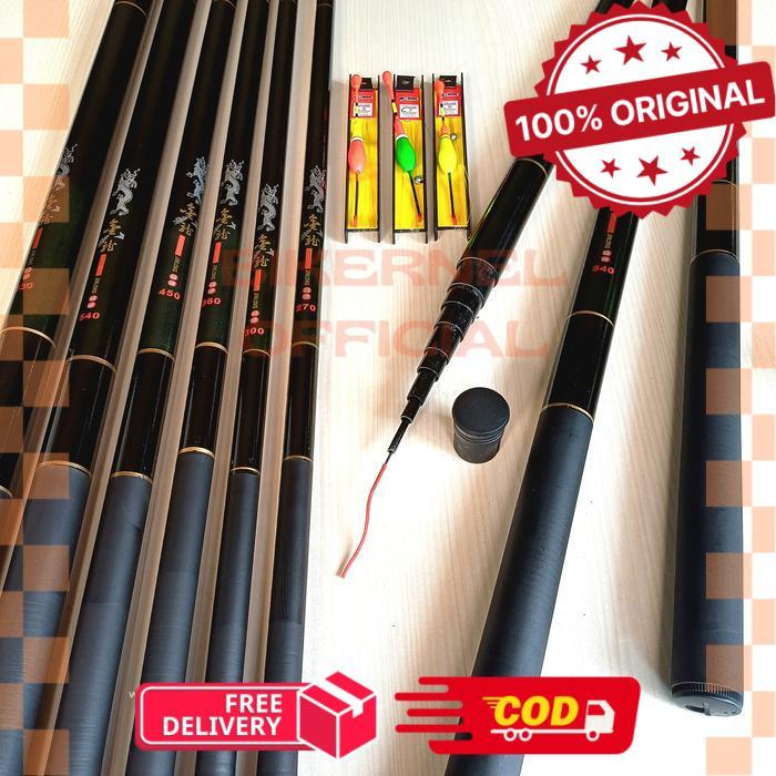 Joran Tegek 1 Set Dragon Black Size 180 Cm - 720 Cm - 360 Cm, Joran Saja