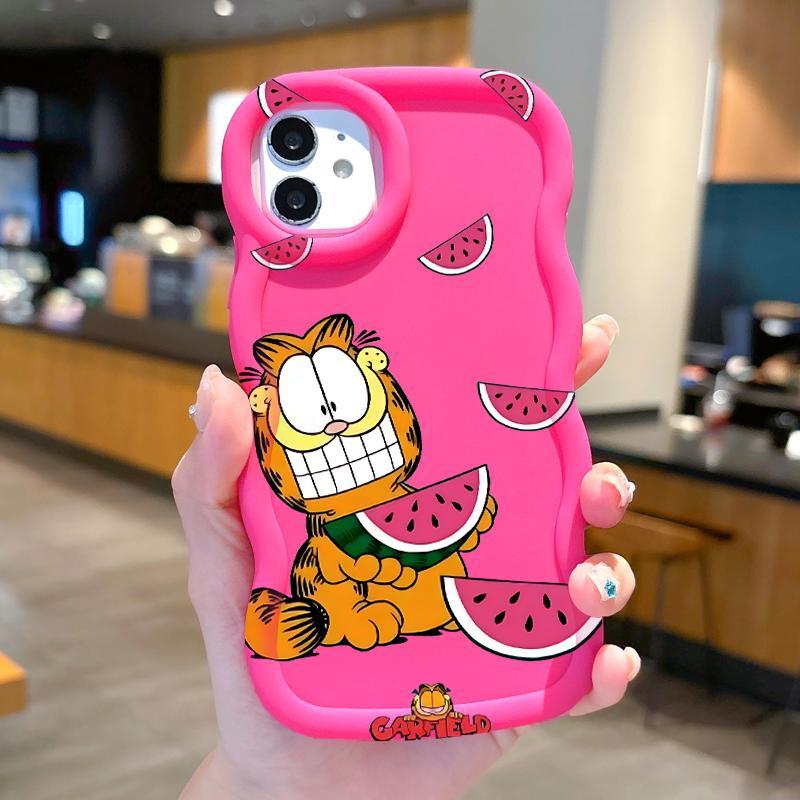 Soft Case For Iphone 11 Pro Max 12 13 Casing Cute Garfield Silikon Antishock Kesing Hp Murah
