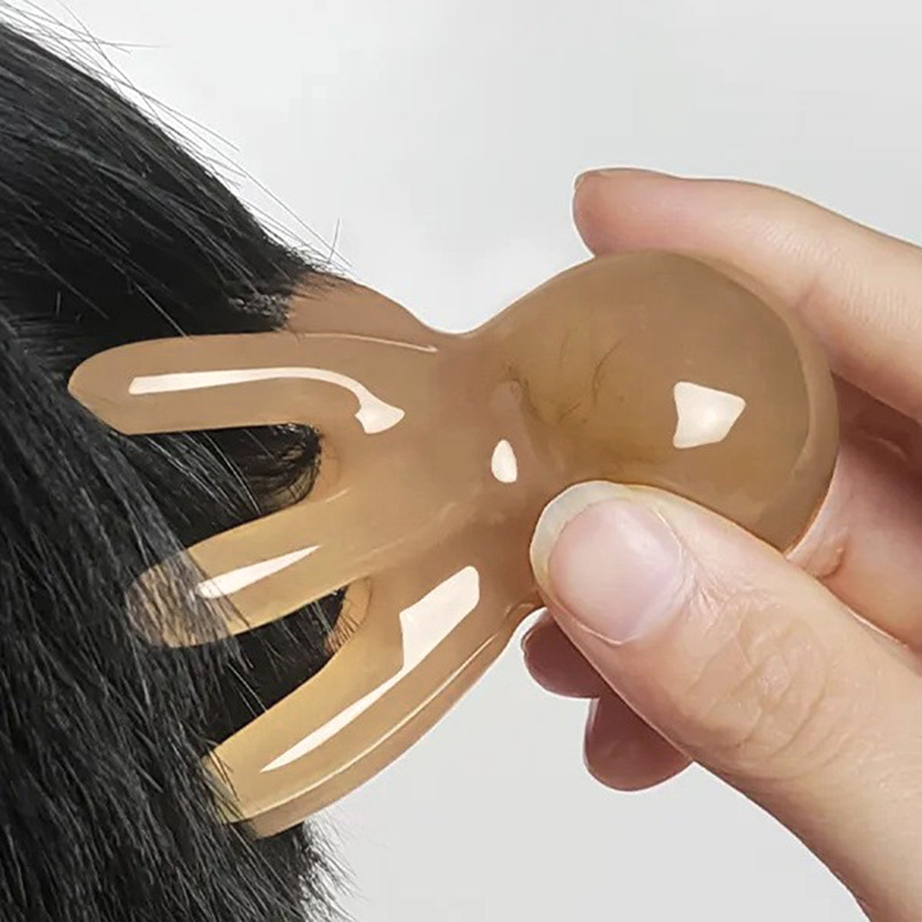 8 Tentacles Massage Comb Acupressure Gua Sha Tool Octopus Head Massager Comb For Adults Portable For
