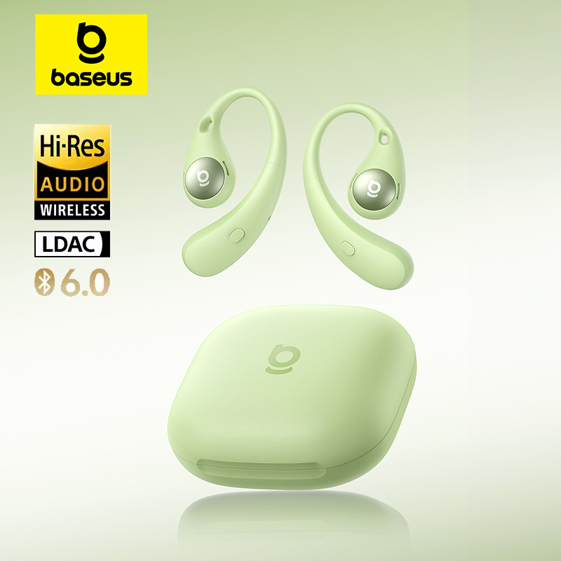 Baseus Eli Sport 2 Earphone Nirkabel Open-Ear Bluetooth 6.0 OWS Headphone Hi-Res dengan LDAC OWS Ear