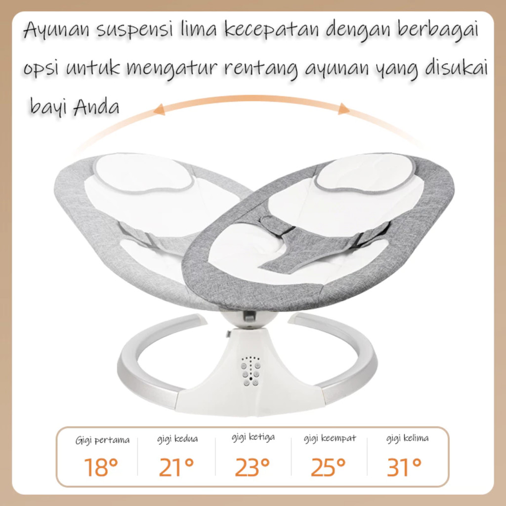 Bouncer Bayi Elektrik Musik Remote Control Kursi Goyang Bayi Ayunan Otomatis Baby Bouncer Chair Temp