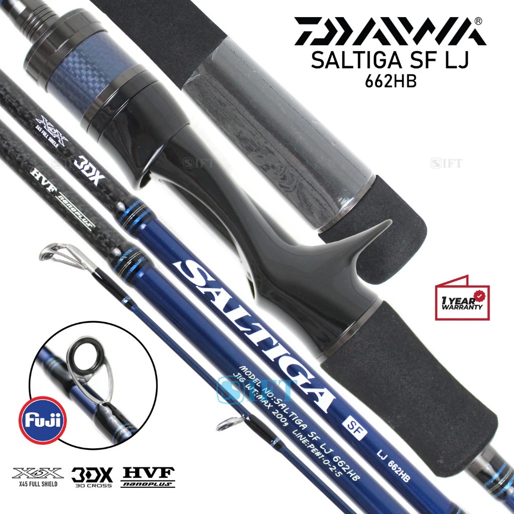 Joran OH DAIWA SALTIGA SF LJ 662 HB | Fuji Guides + Seat | OverHead Light Jigging Rawa Pasiran Laut 