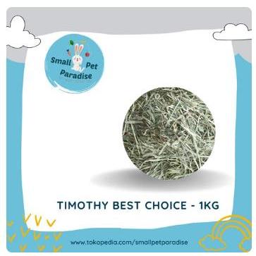 MAKANAN KELINCI RUMPUT DAILY TIMOTHY HAY BEST CHOICE 100% ORGANIC 1KG - TIMOTHY 1ST CUT