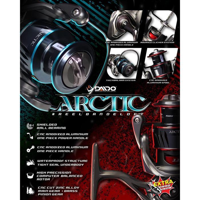 Reel Spinning Daido Arctic 1000 s/d 6000 PH (Power Handle) + FREE DRAG KNOB - [NEW] RED 6000RK WF