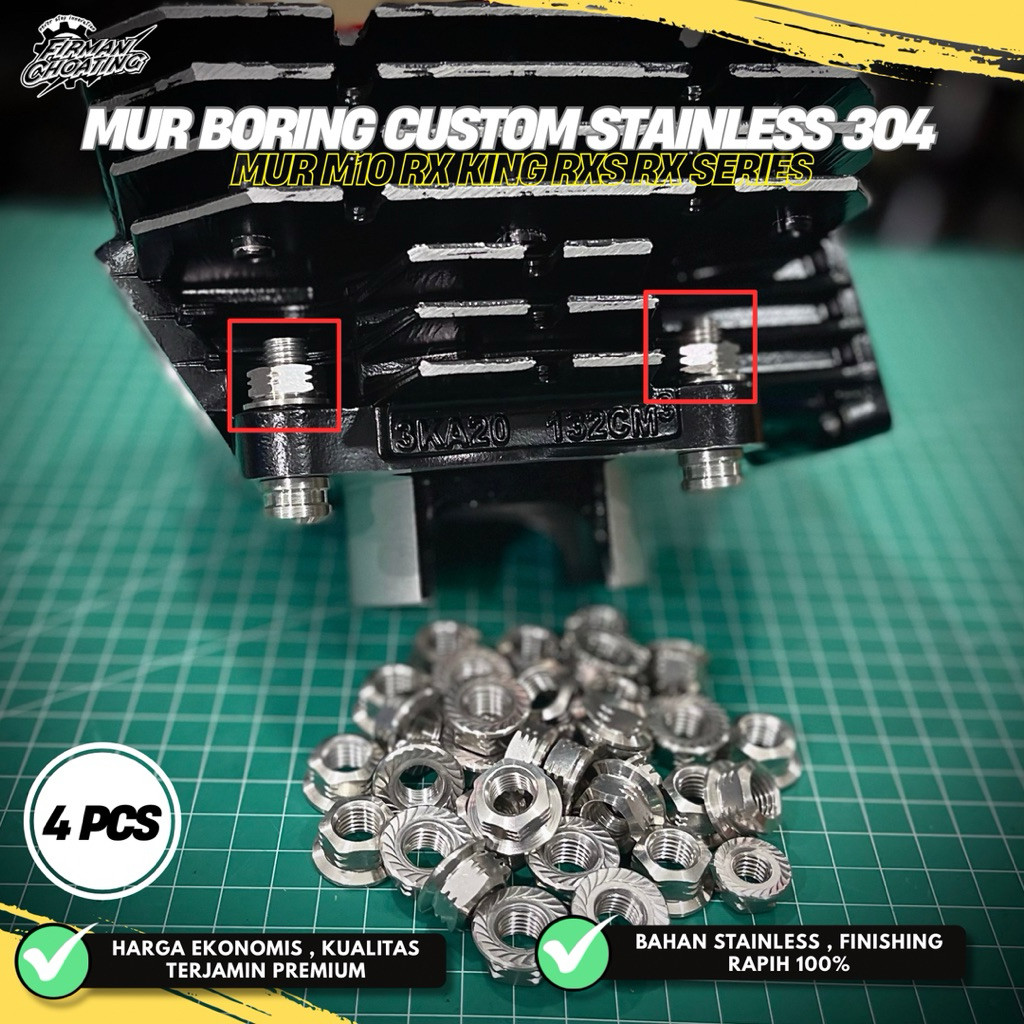 MUR 14 MUR BORING CUSTOM STAINLESS ANTI KARAT RX KING RXS RX SERIES 4pcs