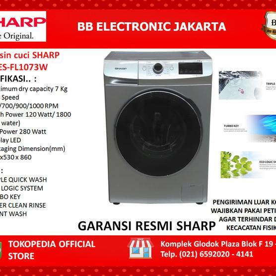Mesin cuci SHARP ES-FL1073W