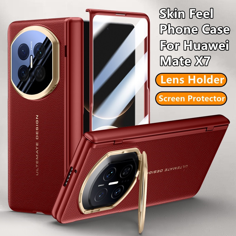 Casing untuk Huawei Mate X7 X6  Sarung Ponsel Kulit Lipat    Braket Pemegang Pelindung Layar Engsel 