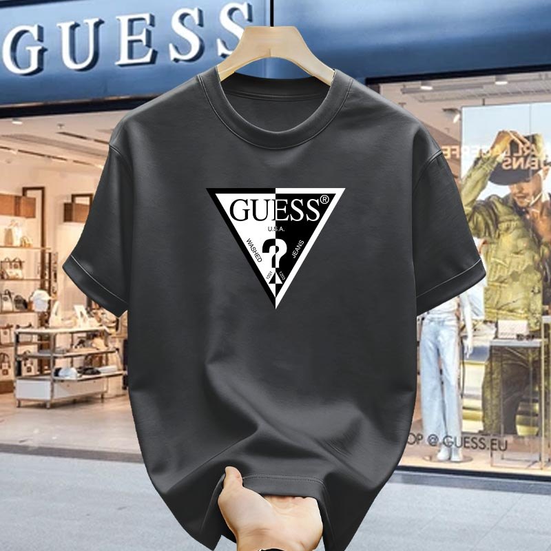 Kaos Guess Pria Original Premium Quality Casual Modern Nyaman Lengan Pendek T-shirt Terbaru