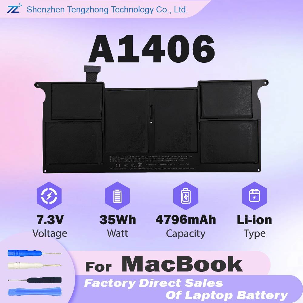 A1406 Laptop Battery  for Mid 2011 MacBook Air 11-inch A1370 EMC 2471 Battery MacBook Air 11" A1370 