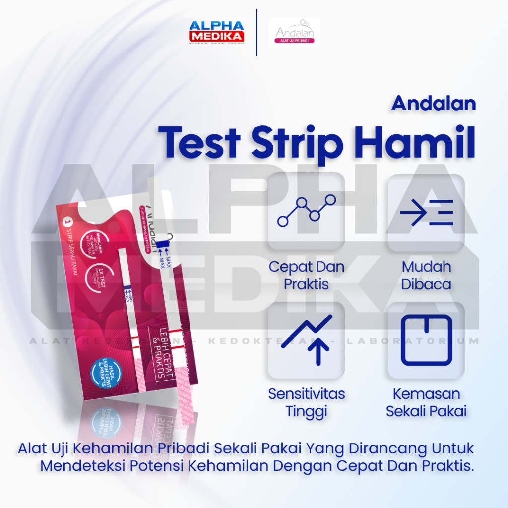 ANDALAN - Tes Hamil Andalan strip "PCS" / TEST HAMIL ANDALAN / Strip Tes Kehamilan / TestPack