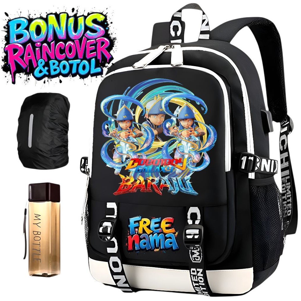 Tas Ransel BOBOIBOY GALAXY Anak Laki Laki Ransel Sekolah Terbaru Backpack School Bag / Tas Boboiboy 
