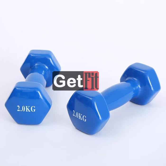 Pandowo_5 Dumbell 2kg kualitas tinggi / Barbell / Dumbel / Barbel - Biru