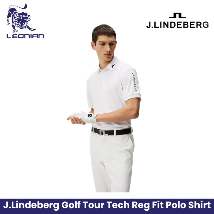 Baju Golf Pria J.Lindeberg Tour Tech Reg Fit Polo Shirt